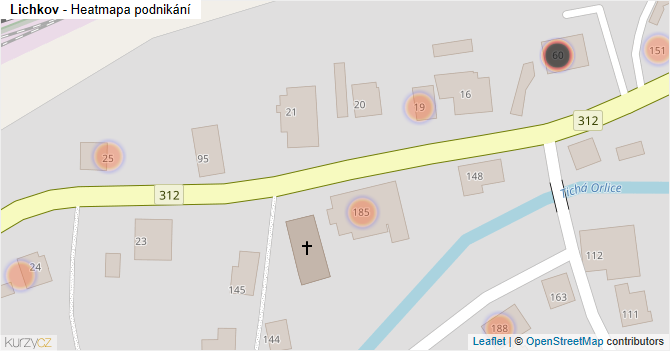 Lichkov - mapa podnikání