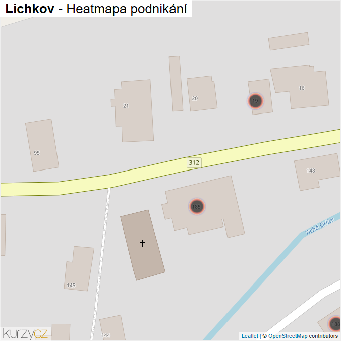 Mapa Lichkov - Firmy v obci.