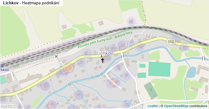 Lichkov - mapa podnikání