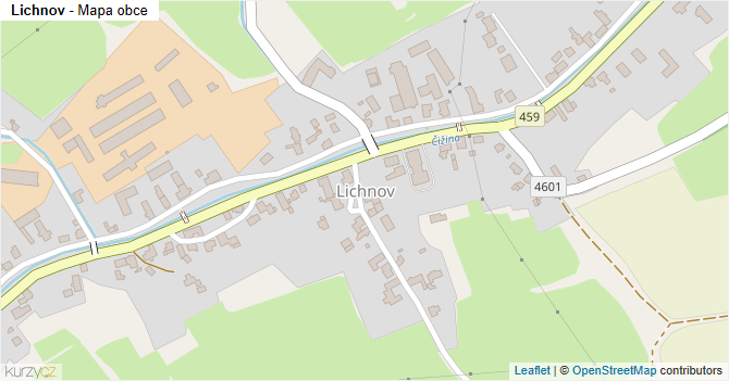 Lichnov - mapa obce