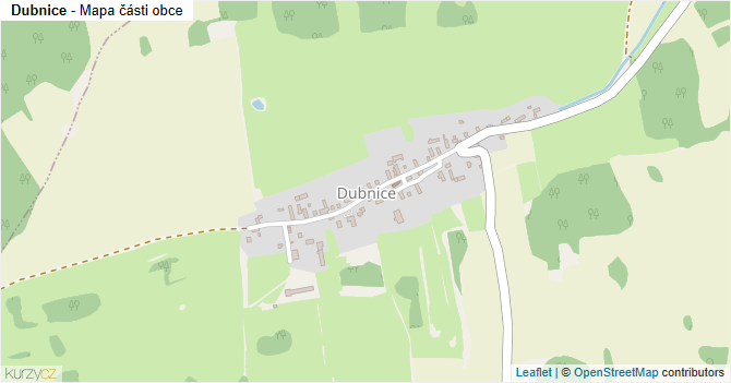 Dubnice - mapa části obce