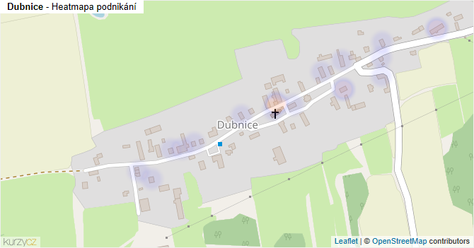 Dubnice - mapa podnikání