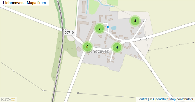 Lichoceves - mapa firem