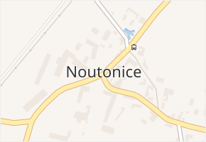 Noutonice v obci Lichoceves - mapa části obce