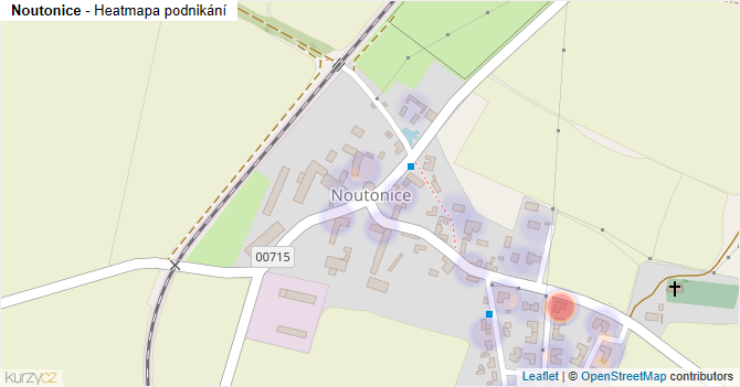 Noutonice - mapa podnikání