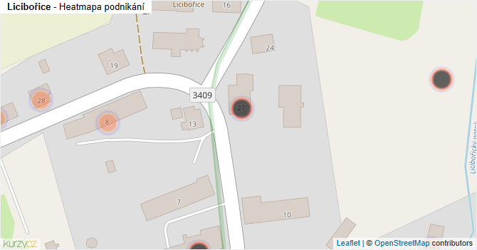 Licibořice - mapa podnikání