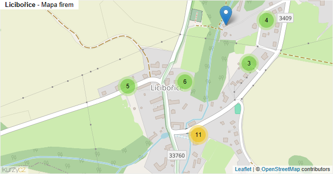 Licibořice - mapa firem