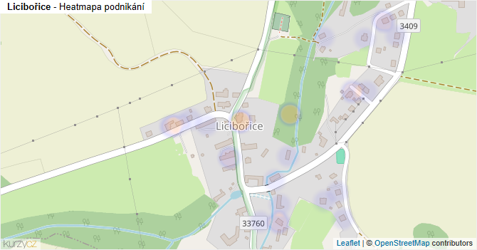 Licibořice - mapa podnikání