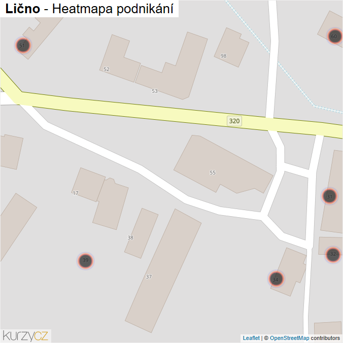 Mapa Lično - Firmy v obci.