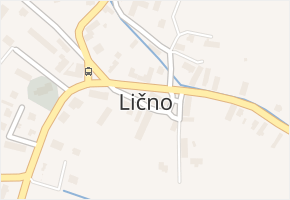 Lično v obci Lično - mapa části obce