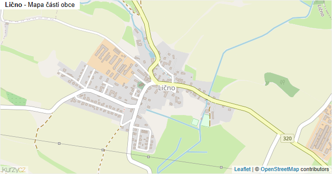 Lično - mapa části obce