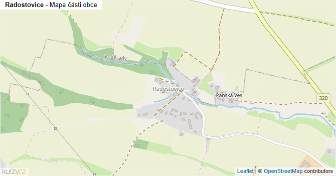 Radostovice - mapa části obce