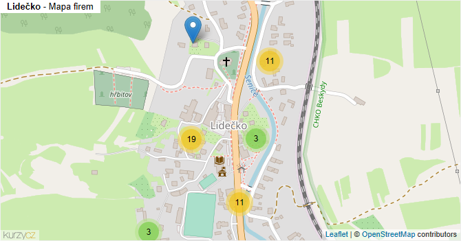 Lidečko - mapa firem