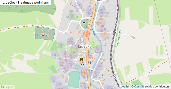 Lidečko - mapa podnikání