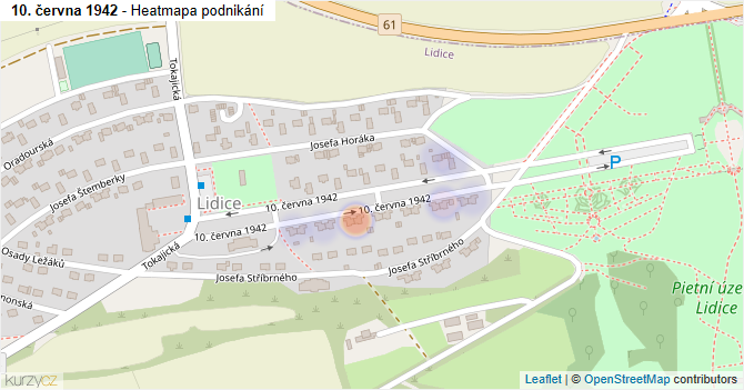 10. června 1942 - mapa podnikání