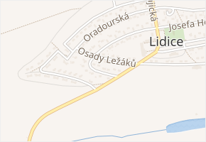 Distomonská v obci Lidice - mapa ulice