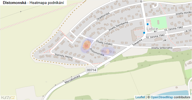 Distomonská - mapa podnikání