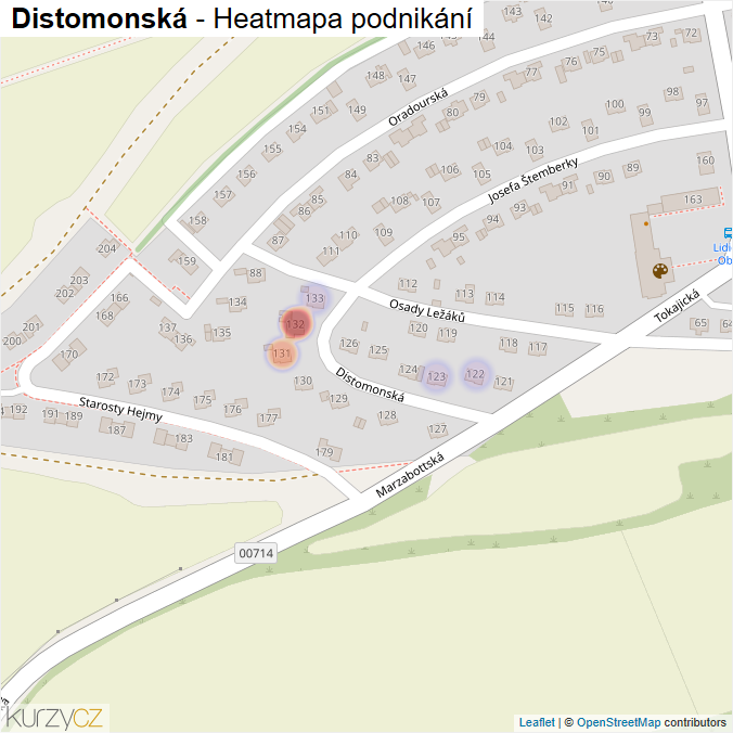 Mapa Distomonská - Firmy v ulici.