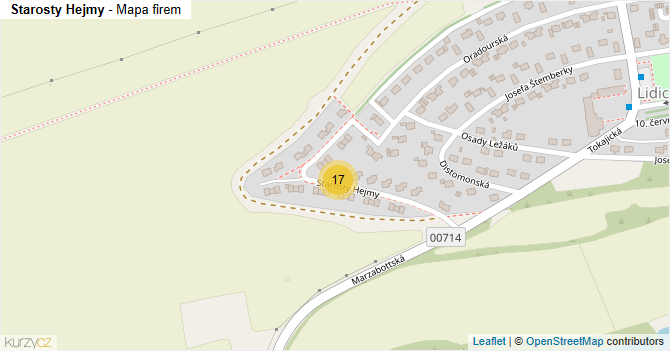 Starosty Hejmy - mapa firem