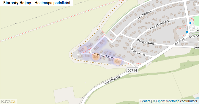 Starosty Hejmy - mapa podnikání