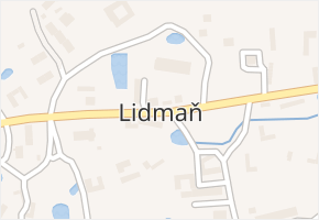 Lidmaň v obci Lidmaň - mapa části obce