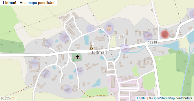 Lidmaň - mapa podnikání