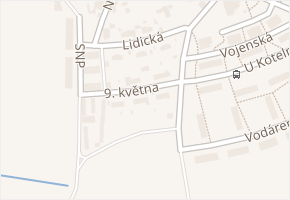9. května v obci Líně - mapa ulice