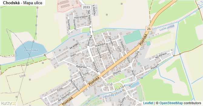 Chodská - mapa ulice