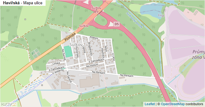 Havířská - mapa ulice