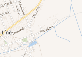 Krátká v obci Líně - mapa ulice