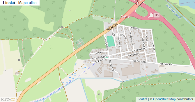 Línská - mapa ulice