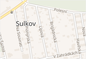 Lípová v obci Líně - mapa ulice