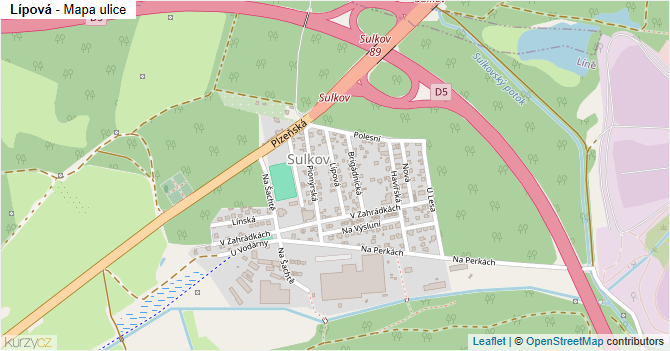 Lípová - mapa ulice