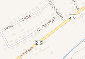 Na Dlouhých v obci Líně - mapa ulice