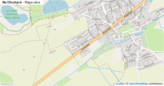 Na Dlouhých - mapa ulice