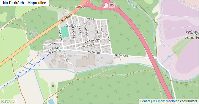 Na Perkách - mapa ulice