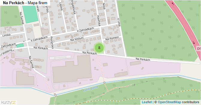 Na Perkách - mapa firem
