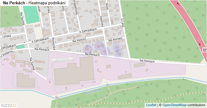 Na Perkách - mapa podnikání