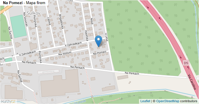 Na Pomezí - mapa firem