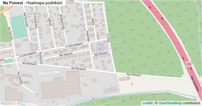 Na Pomezí - mapa podnikání