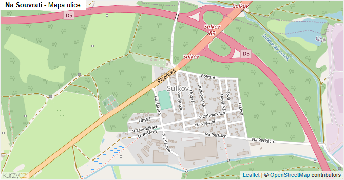 Na Souvrati - mapa ulice