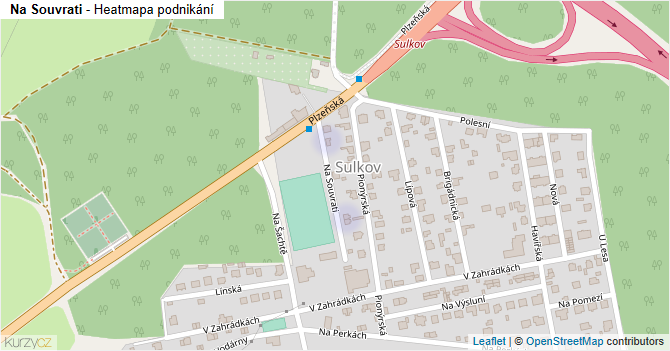 Na Souvrati - mapa podnikání