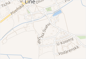 Na Svahu v obci Líně - mapa ulice