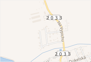 Na Vypichu v obci Líně - mapa ulice