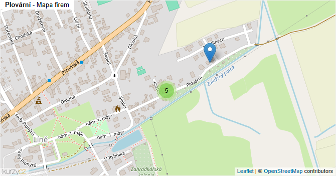 Plovární - mapa firem