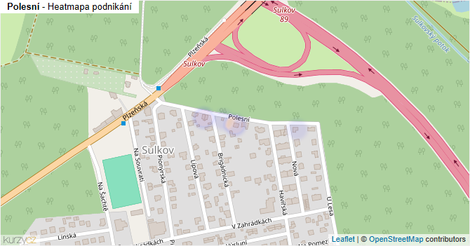 Polesní - mapa podnikání
