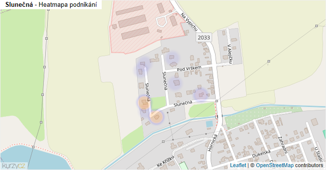 Slunečná - mapa podnikání
