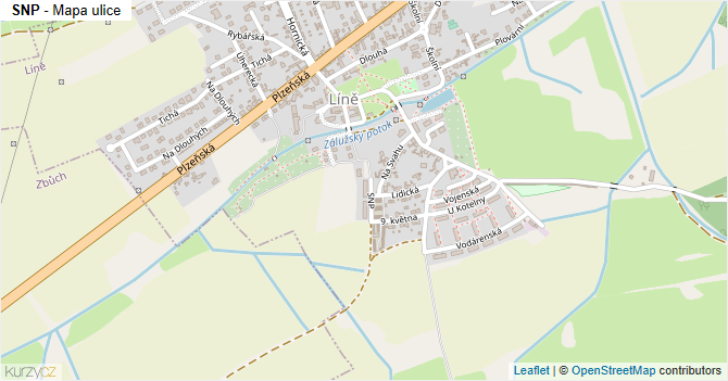SNP - mapa ulice