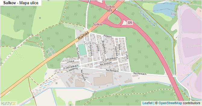 Sulkov - mapa ulice