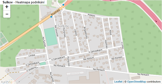 Sulkov - mapa podnikání